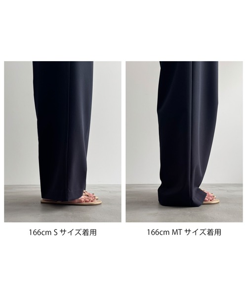 meilmada(メイルマダ)の「タックイージーワイドパンツ(スラックス・レディース・ネイビー/チャコールグレー・MEDIUM/SMALL/MT)」の9枚目の写真