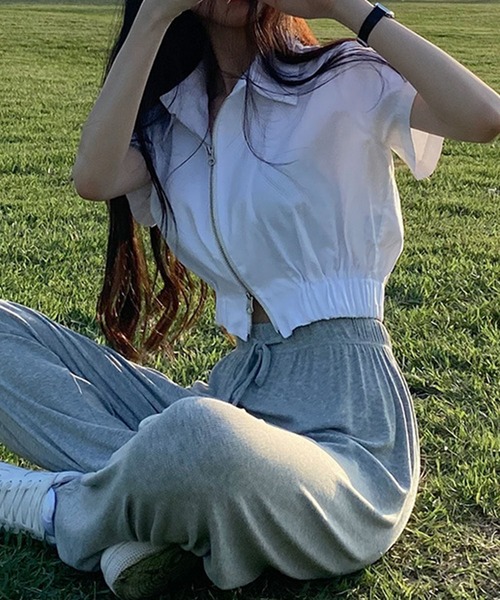 GLAMOROUS JANE(グラマラスジェーン)の「ダブルZIP半袖ブルゾン(ブルゾン・レディース・ホワイト/ネイビー/ブラック・FREE)」の17枚目の写真