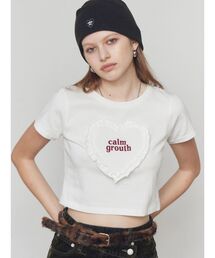 EMODA | ハートフリルロゴTシャツ(Tシャツ/カットソー)