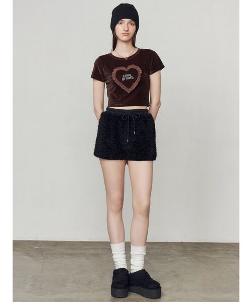 EMODA(エモダ)の「ハートフリルロゴTシャツ(Tシャツ/カットソー・レディース・ブラウン/イエロー/グレー/ホワイト・FREE)」の21枚目の写真