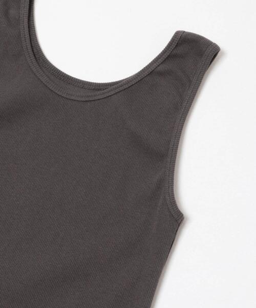 URBAN RESEARCH（アーバンリサーチ）の「コットンテレコタンクトップ（タンクトップ・レディース・チャコールグレー/ホワイト系その他/ブラウン系その他・FREE）」の19枚目の写真