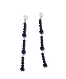 【IRIS 47】modul earring onyx/モジュール イヤリング オニキス
