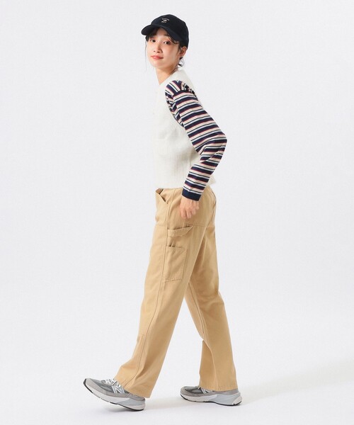 BEAMS BOY(ビームスボーイ)の「チャイナ ボタン ベスト(ニット/セーター・レディース・オフホワイト/クリーム/ライトブルー・1/2)」の5枚目の写真