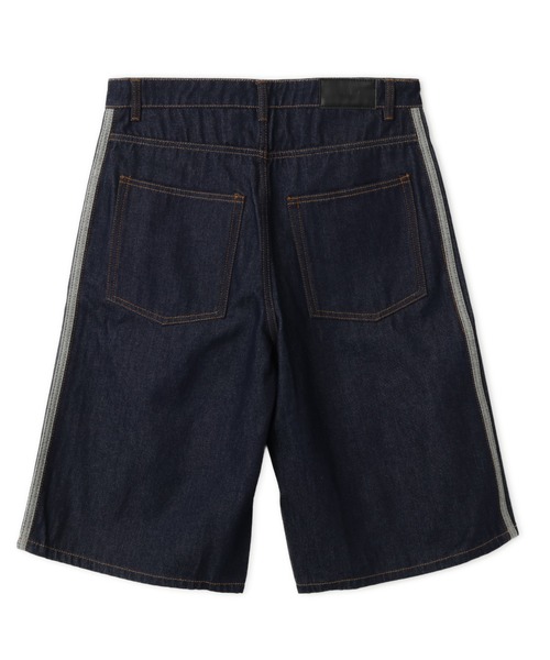 adidas(アディダス)の「adidas FIREBIRD ADICOLOR RAW DENIM SHORTS / アディダス ファイヤーバード アディカラー ロウ デニム ショーツ(デニムパンツ・メンズ・ダークインディゴブルー・30inch/32inch/34inch/36inch)」の8枚目の写真
