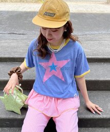HELLO.SANFRANCISCO | 【HELLO.SANFRANCISCO】ラインストーンプリントリンガーTEE(Tシャツ/カットソー)
