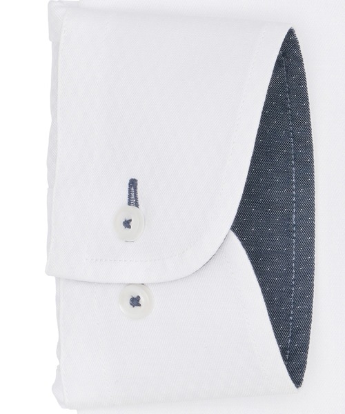 TOKYO SHIRTS(トウキョウシャツ)の「【吸水速乾】 形態安定ノンアイロン ボタンダウン 長袖ビジネスワイシャツ(大きいサイズ・長いサイズ)(ビジネスシャツ・メンズ・ホワイト・首回り45cm-裄丈86cm/首回り45cm-裄丈82cm/首回り43cm-裄丈90cm/首回り42cm-裄丈90cm/首回り41cm-裄丈90cm/首回り39cm-裄丈88cm/首回り47cm-裄丈90cm/首回り47cm-裄丈86cm/首回り45cm-裄丈90cm)」の3枚目の写真