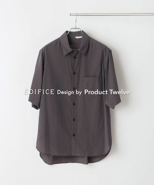 Product Twelve(プロダクトトゥエルブ)の「EDIFICE by Product Twelve リファインドシャツ(シャツ/ブラウス・メンズ・ブラウン/ブラック・LARGE/MEDIUM)」の1枚目の写真