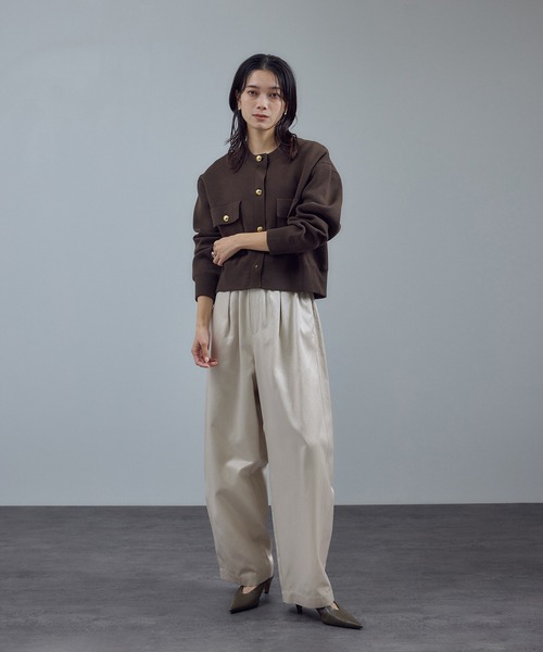 SALON adam et rope'(サロン アダム エ ロペ)の「サテンフェードイージーカービーパンツ(その他パンツ・レディース・キナリ/カーキ/ダークブラウン・S/M)」の20枚目の写真