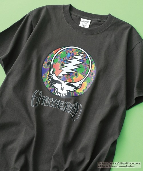 Grateful Dead(グレイトフルデッド)の「Grateful Dead Tシャツ アイコニック スカル ダンシングベア ロゴ グラフィック 5.6oz 半袖(Tシャツ/カットソー・メンズ・スミクロ/ブラック/ホワイト系1/ホワイト系2・XL/L/M)」の4枚目の写真