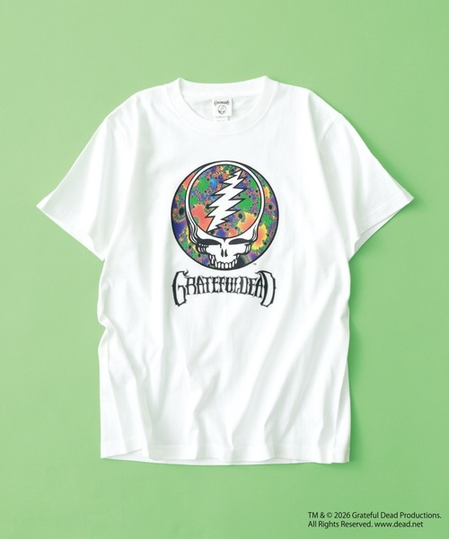 Grateful Dead(グレイトフルデッド)の「Grateful Dead Tシャツ アイコニック スカル ダンシングベア ロゴ グラフィック 5.6oz 半袖(Tシャツ/カットソー・メンズ・スミクロ/ブラック/ホワイト系1/ホワイト系2・XL/L/M)」の15枚目の写真
