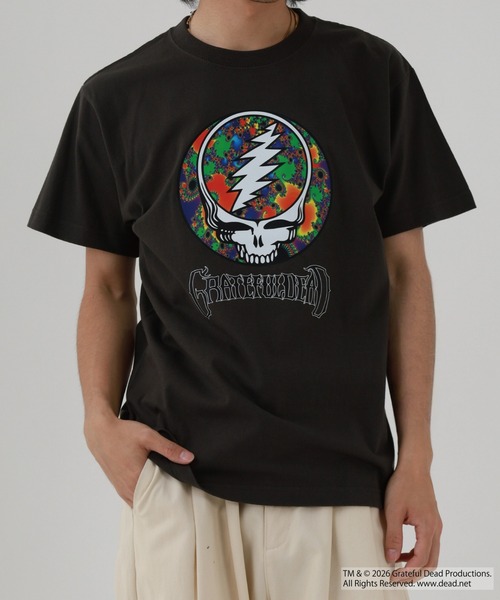 Grateful Dead(グレイトフルデッド)の「Grateful Dead Tシャツ アイコニック スカル ダンシングベア ロゴ グラフィック 5.6oz 半袖(Tシャツ/カットソー・メンズ・スミクロ/ブラック/ホワイト系1/ホワイト系2・XL/L/M)」の9枚目の写真