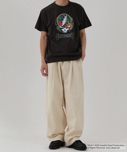 Grateful Dead(グレイトフルデッド)の「Grateful Dead Tシャツ アイコニック スカル ダンシングベア ロゴ グラフィック 5.6oz 半袖(Tシャツ/カットソー・メンズ・スミクロ/ブラック/ホワイト系1/ホワイト系2・XL/L/M)」の13枚目の写真