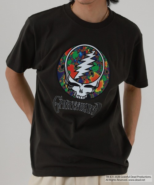 Grateful Dead(グレイトフルデッド)の「Grateful Dead Tシャツ アイコニック スカル ダンシングベア ロゴ グラフィック 5.6oz 半袖(Tシャツ/カットソー・メンズ・スミクロ/ブラック/ホワイト系1/ホワイト系2・XL/L/M)」の8枚目の写真
