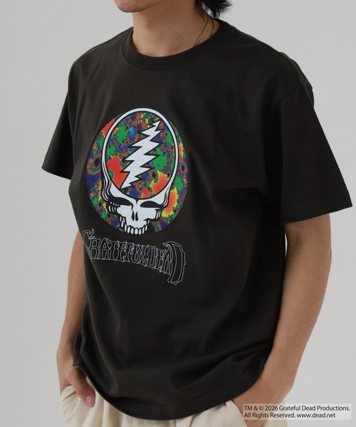 Grateful Dead(グレイトフルデッド)の「Grateful Dead Tシャツ アイコニック スカル ダンシングベア ロゴ グラフィック 5.6oz 半袖(Tシャツ/カットソー・メンズ・スミクロ/ブラック/ホワイト系1/ホワイト系2・XL/L/M)」の10枚目の写真
