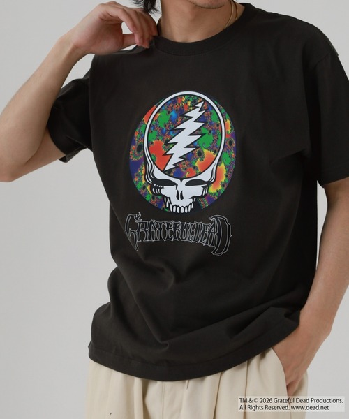 Grateful Dead(グレイトフルデッド)の「Grateful Dead Tシャツ アイコニック スカル ダンシングベア ロゴ グラフィック 5.6oz 半袖(Tシャツ/カットソー・メンズ・スミクロ/ブラック/ホワイト系1/ホワイト系2・XL/L/M)」の11枚目の写真