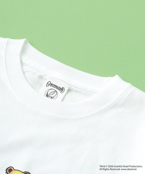 Grateful Dead(グレイトフルデッド)の「Grateful Dead Tシャツ アイコニック スカル ダンシングベア ロゴ グラフィック 5.6oz 半袖(Tシャツ/カットソー・メンズ・スミクロ/ブラック/ホワイト系1/ホワイト系2・XL/L/M)」の19枚目の写真