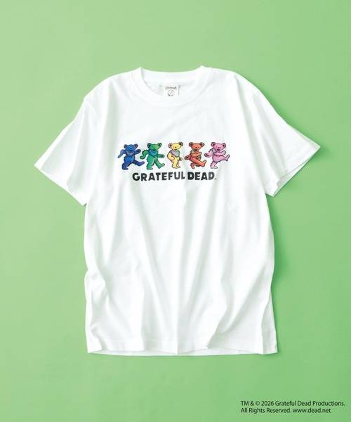 Grateful Dead(グレイトフルデッド)の「Grateful Dead Tシャツ アイコニック スカル ダンシングベア ロゴ グラフィック 5.6oz 半袖(Tシャツ/カットソー・メンズ・スミクロ/ブラック/ホワイト系1/ホワイト系2・XL/L/M)」の14枚目の写真