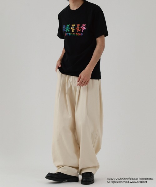 Grateful Dead(グレイトフルデッド)の「Grateful Dead Tシャツ アイコニック スカル ダンシングベア ロゴ グラフィック 5.6oz 半袖(Tシャツ/カットソー・メンズ・スミクロ/ブラック/ホワイト系1/ホワイト系2・XL/L/M)」の7枚目の写真