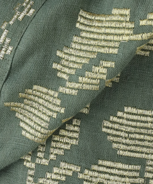 AP STUDIO（エーピーストゥディオ）の「【ANNABO/アンナボ】GREEN&METALLIC GOLD THREADED LONG（ワンピース・レディース・グリーン・FREE）」の14枚目の写真