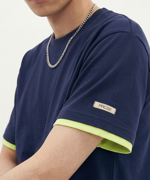 PROCESS(プロセス)の「Layered crop tee - Navy(Tシャツ/カットソー・メンズ・ネイビー・FREE)」の5枚目の写真