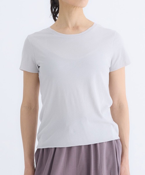tejas(テジャス)の「【ドゥヴィグナ シャツ】ヨガ スポーツ こだわり素材 / tejas(テジャス)(Tシャツ/カットソー・レディース・ダークネイビー/モカ/ブルーグレー/ライトグレー・FREE)」の2枚目の写真