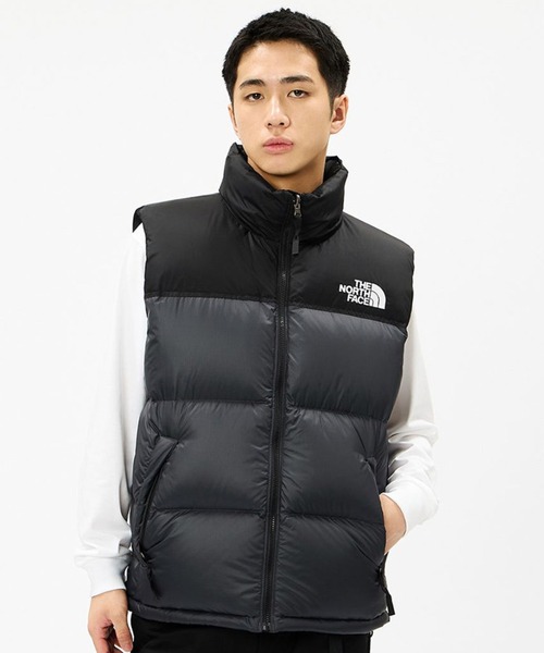 THE NORTH FACE(ザノースフェイス)の「THE NORTH FACE NUPTSE VEST / ザ・ノース・フェイス ヌプシ ベスト(ダウンベスト・メンズ・ベージュ/ブラック/アイボリー・M/S/L/XL/XXL)」の1枚目の写真