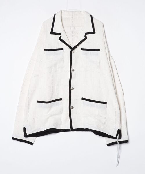 mastermind JAPAN(マスターマインド)の「COTTON TWEED SHIRT(シャツ/ブラウス・メンズ・ホワイト/ブラック・XL)」の2枚目の写真