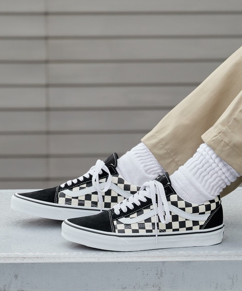 VANS（バンズ）の「VANS/ヴァンズ Old Skool Shoe オールド スクール シュー スニーカー フラットシューズ チェッカーボード チェック柄 市松模様 モノクロ モノトーン 白黒 スケーター ストリート メンズ 2026年 夏 夏服（スニーカー・メンズ・チェック/ホワイト×ブラック・8/10/9/8h/9h/6/6h/7/5h）」の22枚目の写真