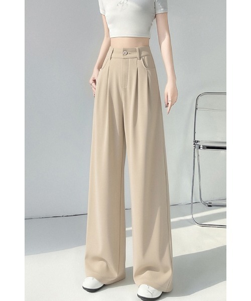 witch（ウイッチ）の「夏薄手涼しげフロントタック上品なシルエットワイドパンツ（その他パンツ・レディース・ブラック/パープル/アイボリー/ベージュ・M/L）」の17枚目の写真