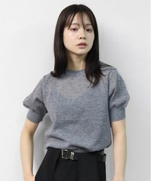 THE CELL.（ザセルドット）の「リネンブレンド　ドライタッチ　パフスリーブニット　LINEN BLEND DRY TOUCH PUFF SLEEVE KNIT（ニット/セーター）」