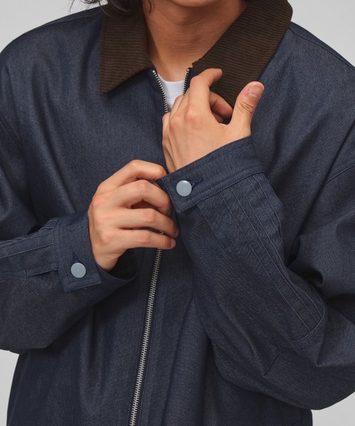 adidas(アディダス)の「【別注】アディダス adidas M LUXA DENIM ジャケット AP 限定コラボ(デニムジャケット・メンズ・ネイビー/ブラック・S/L/M/3L/LL)」の12枚目の写真