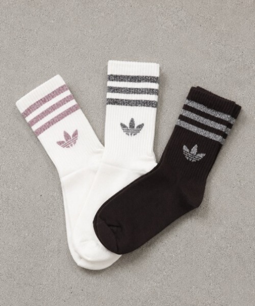 adidas(アディダス)の「【adidas/アディダス】グリッターソックス/3足組(ソックス/靴下・レディース・C/B/A・S)」の2枚目の写真