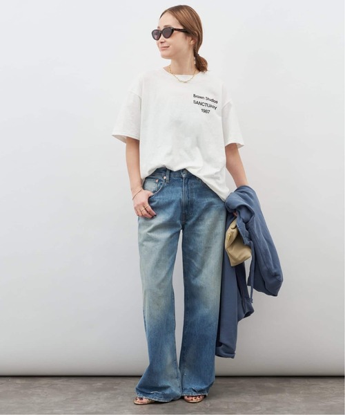 Deuxieme Classe(ドゥーズィエムクラス)の「追加【BRAWN/ブラウン】 LOGO Tシャツ(Tシャツ/カットソー・レディース・ブラック/ホワイト・FREE)」の4枚目の写真