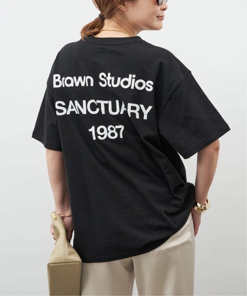 Deuxieme Classe(ドゥーズィエムクラス)の「追加【BRAWN/ブラウン】 LOGO Tシャツ(Tシャツ/カットソー・レディース・ブラック/ホワイト・FREE)」の7枚目の写真