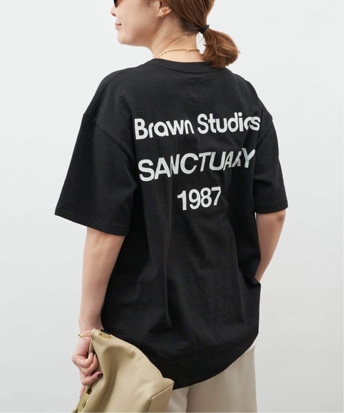 Deuxieme Classe(ドゥーズィエムクラス)の「追加【BRAWN/ブラウン】 LOGO Tシャツ(Tシャツ/カットソー・レディース・ブラック/ホワイト・FREE)」の8枚目の写真