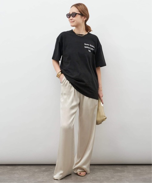 Deuxieme Classe(ドゥーズィエムクラス)の「追加【BRAWN/ブラウン】 LOGO Tシャツ(Tシャツ/カットソー・レディース・ブラック/ホワイト・FREE)」の9枚目の写真