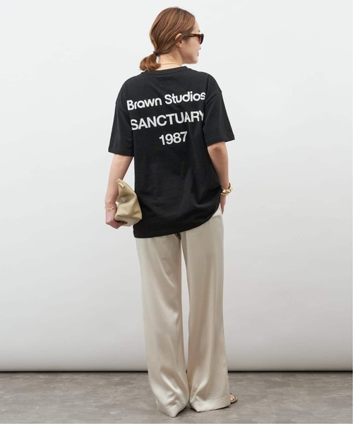 Deuxieme Classe(ドゥーズィエムクラス)の「追加【BRAWN/ブラウン】 LOGO Tシャツ(Tシャツ/カットソー・レディース・ブラック/ホワイト・FREE)」の11枚目の写真