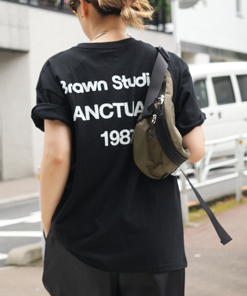 Deuxieme Classe(ドゥーズィエムクラス)の「追加【BRAWN/ブラウン】 LOGO Tシャツ(Tシャツ/カットソー・レディース・ブラック/ホワイト・FREE)」の12枚目の写真