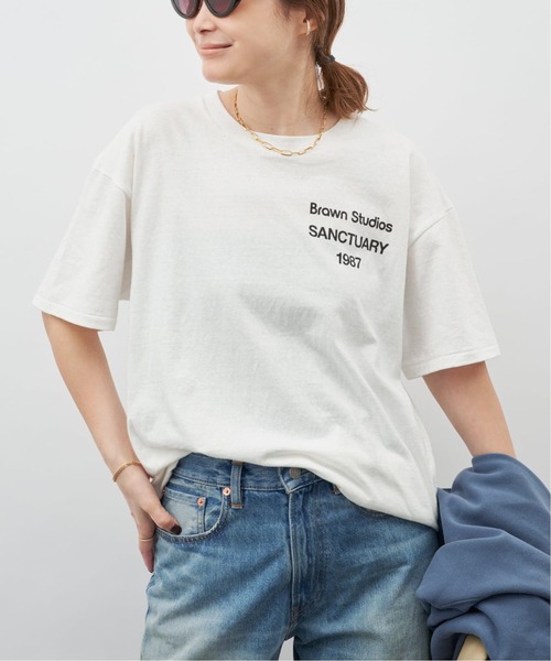 Deuxieme Classe(ドゥーズィエムクラス)の「追加【BRAWN/ブラウン】 LOGO Tシャツ(Tシャツ/カットソー・レディース・ブラック/ホワイト・FREE)」の15枚目の写真