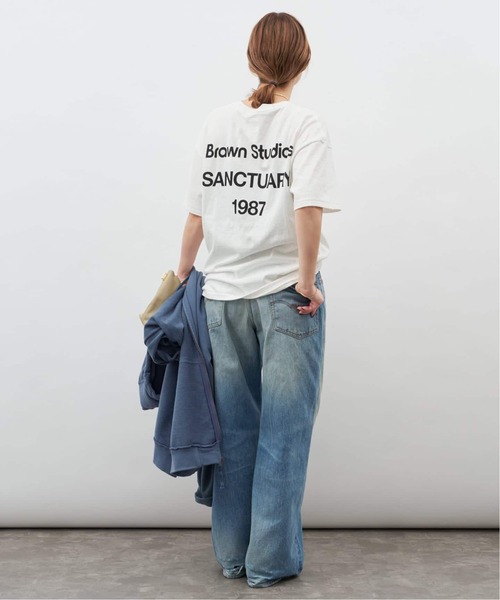 Deuxieme Classe(ドゥーズィエムクラス)の「追加【BRAWN/ブラウン】 LOGO Tシャツ(Tシャツ/カットソー・レディース・ブラック/ホワイト・FREE)」の20枚目の写真