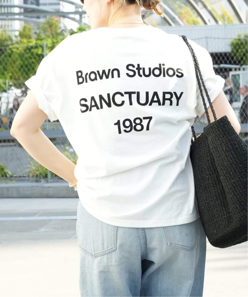 Deuxieme Classe(ドゥーズィエムクラス)の「追加【BRAWN/ブラウン】 LOGO Tシャツ(Tシャツ/カットソー・レディース・ブラック/ホワイト・FREE)」の22枚目の写真