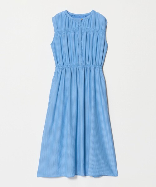 A DAY IN THE LIFE UNITED ARROWS（アデイインザライフユナイテッドアローズ）の「ギャザー ノースリーブワンピース ‐ウォッシャブル‐ ＜A DAY IN THE LIFE＞（ワンピース・レディース・ブラック/ライトブルー/ピンク・FREE）」の2枚目の写真