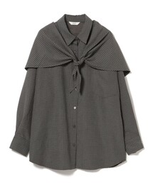 スカーフ付き チェックシャツ