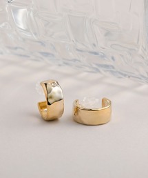 ◆金属アレルギー対応◆◆made in japan◆ 【高品質ポスト】【純金・純銀厚メッキ】ワイドニュアンス ジルコニアセラミックポストピアス