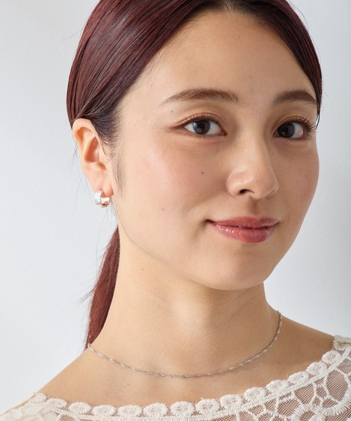 CALIN STANDARD(カリンスタンダード)の「◆金属アレルギー対応◆◆made in japan◆ 【高品質ポスト】【純金・純銀厚メッキ】ワイドニュアンス ジルコニアセラミックポストピアス(ピアス(両耳用)・レディース・シルバー/ゴールド/ピンクゴールド・FREE)」の5枚目の写真