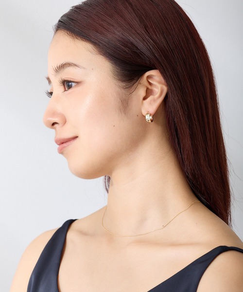 CALIN STANDARD(カリンスタンダード)の「◆金属アレルギー対応◆◆made in japan◆ 【高品質ポスト】【純金・純銀厚メッキ】ワイドニュアンス ジルコニアセラミックポストピアス(ピアス(両耳用)・レディース・シルバー/ゴールド/ピンクゴールド・FREE)」の9枚目の写真