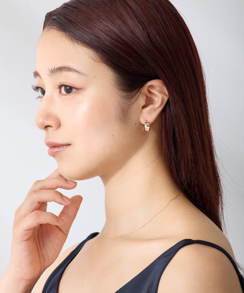 CALIN STANDARD(カリンスタンダード)の「◆金属アレルギー対応◆◆made in japan◆ 【高品質ポスト】【純金・純銀厚メッキ】ワイドニュアンス ジルコニアセラミックポストピアス(ピアス(両耳用)・レディース・シルバー/ゴールド/ピンクゴールド・FREE)」の10枚目の写真
