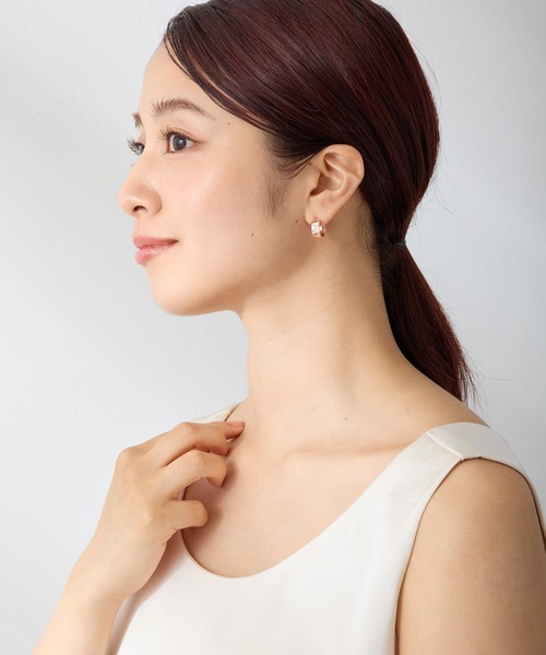 CALIN STANDARD(カリンスタンダード)の「◆金属アレルギー対応◆◆made in japan◆ 【高品質ポスト】【純金・純銀厚メッキ】ワイドニュアンス ジルコニアセラミックポストピアス(ピアス(両耳用)・レディース・シルバー/ゴールド/ピンクゴールド・FREE)」の13枚目の写真