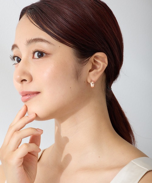 CALIN STANDARD(カリンスタンダード)の「◆金属アレルギー対応◆◆made in japan◆ 【高品質ポスト】【純金・純銀厚メッキ】ワイドニュアンス ジルコニアセラミックポストピアス(ピアス(両耳用)・レディース・シルバー/ゴールド/ピンクゴールド・FREE)」の15枚目の写真