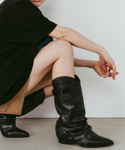 Knuth Marf(クヌースマーフ)の「Knuth Marf / クヌースマーフ western belted boots(ブーツ・レディース・ブラック/ブラウン・24cm/25cm/23cm)」の21枚目の写真